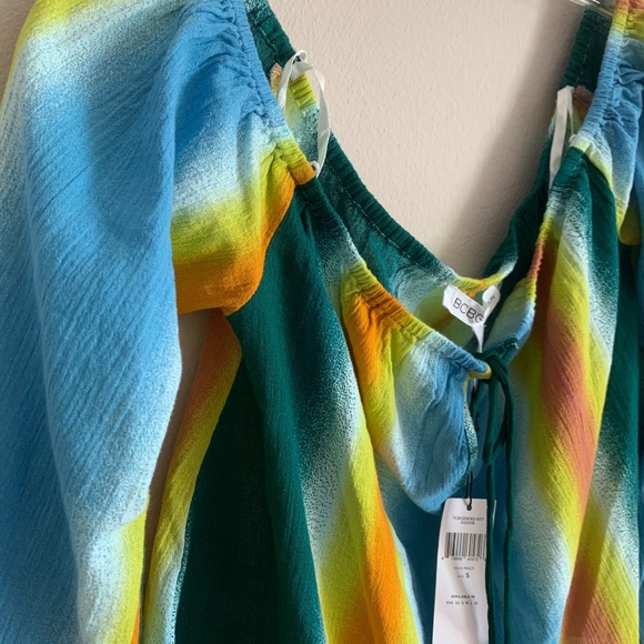 NWT BCBGeneration Faded Stripe Balloon Top - Picture 4 of 6